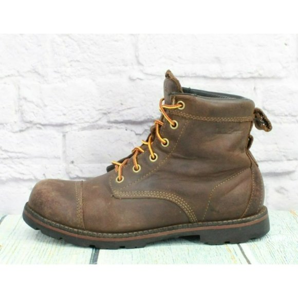L.L. Bean Other - LL Bean Brown Leather Lace Up Cap Toe Waterproof Casual Ankle Boots Size 7.5 M